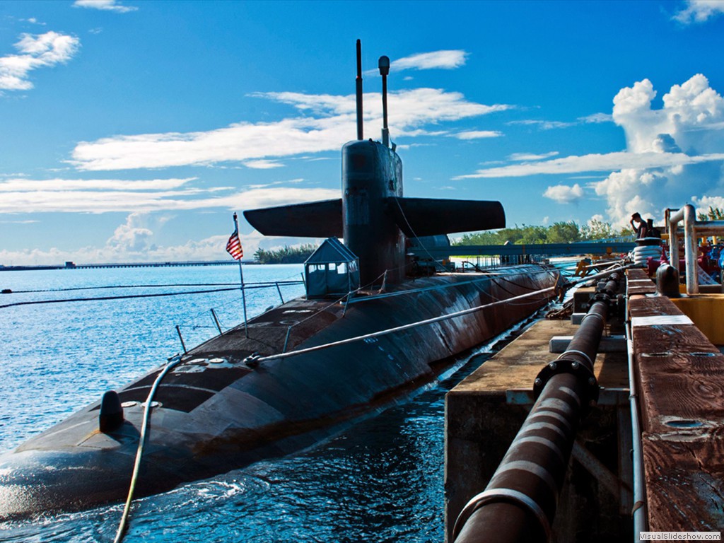 USS Diodon (SS-349) in port Diego Garcia